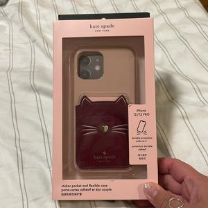 Brand new nude card holder iphone 12 case Kate spade